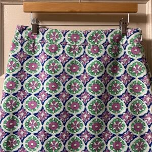 Talbots A-Line Skirt - Pink, Green, and Blue Floral Size 8P NWT